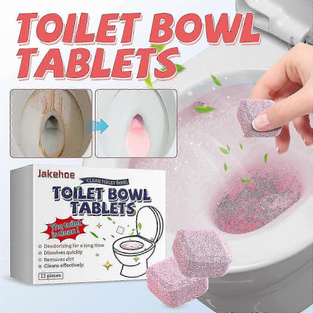 Toilet Effervescent Tablets, Toilet Bowl Cleaner, Removes Odors, Dirt & Urine Stains, Toilet Cleaning Tablets 3pcs