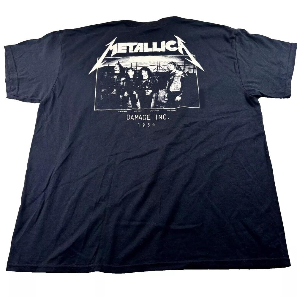 

Металлика Damage Inc. Тур 1986 Master of Puppets Фото-репринт S-4XL Унисекс Футболка L