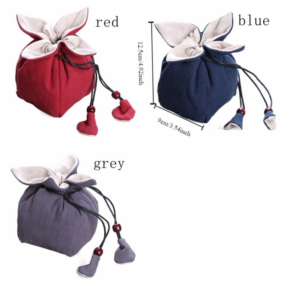 Multi-Function Thickened Cotton Storage Bag Durable Portable Tea Cup Pouch Convenient Cotton Teacup Storage Bag Outdoor