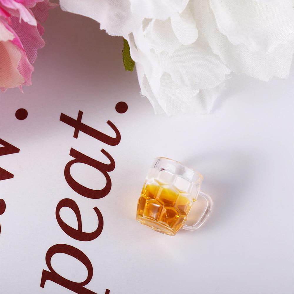 Mini Lemon Cup Drinks Toy Miniature Scene Model Dollhouse Miniature Beer Cup Mini Beer Mug