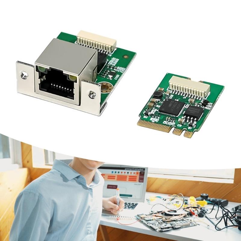 Industrial M.2 A+E KEY 2.5Gbps Ethernet Card Industrial Control Networking Card 2.5Gbps/1000/100Mbps M.2 Networking Adapter