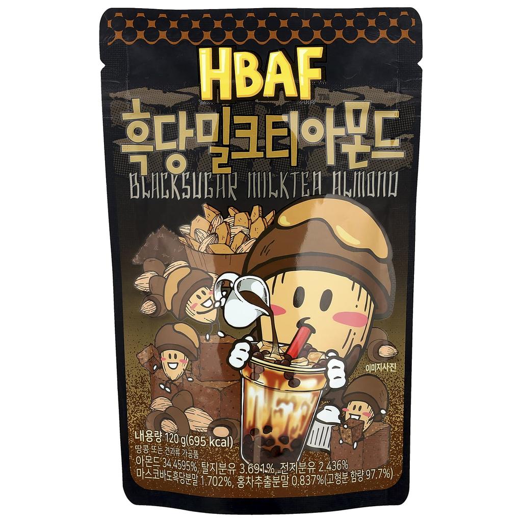 HBAF, Brown Sugar Milk Tea Almond, 120g