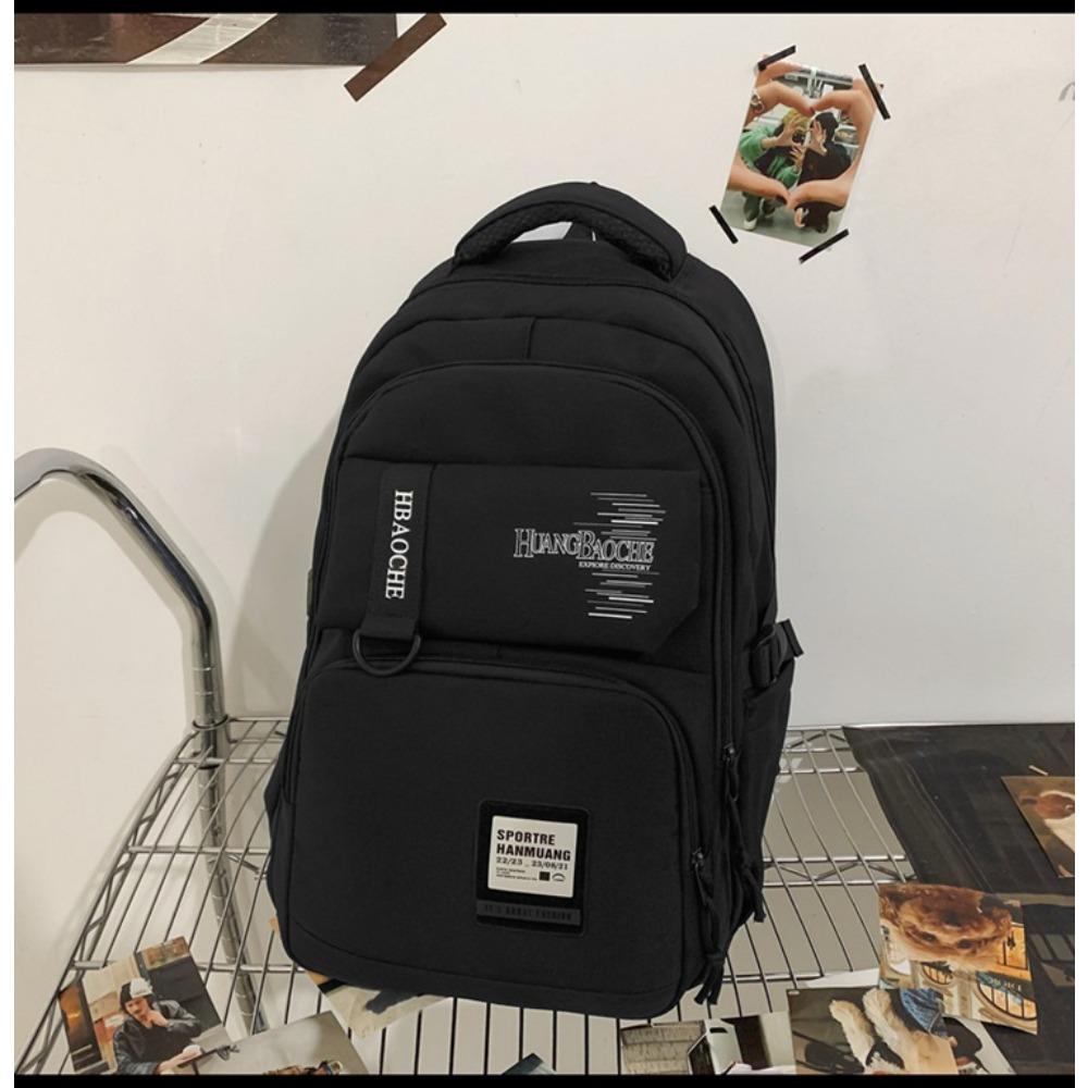 New backpack Korean version fashion junior high school student schoolbag women's simple large-capacity casual backpack travel bag