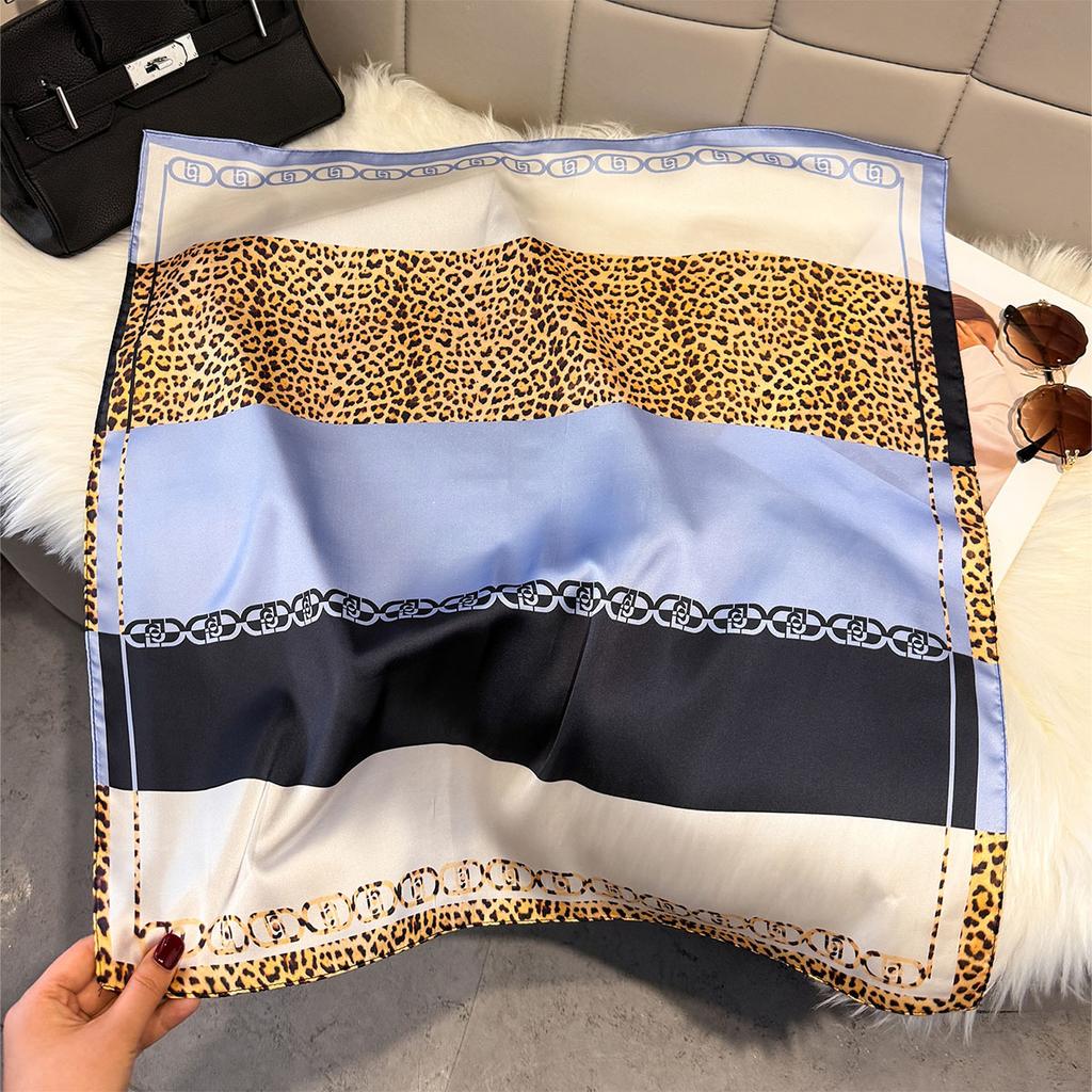 Fashion Square Fashion Foreign Style Small Silk Scarf Women'S Headband Decorative Scarf Dual-Purpose Small Square Scarf New Scarf