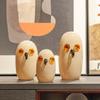 Glass Craft Cartoon Owl Artificial Animal Sculpture Abstract Bird Glassware Decorative Figurines Home Decoration Accessories