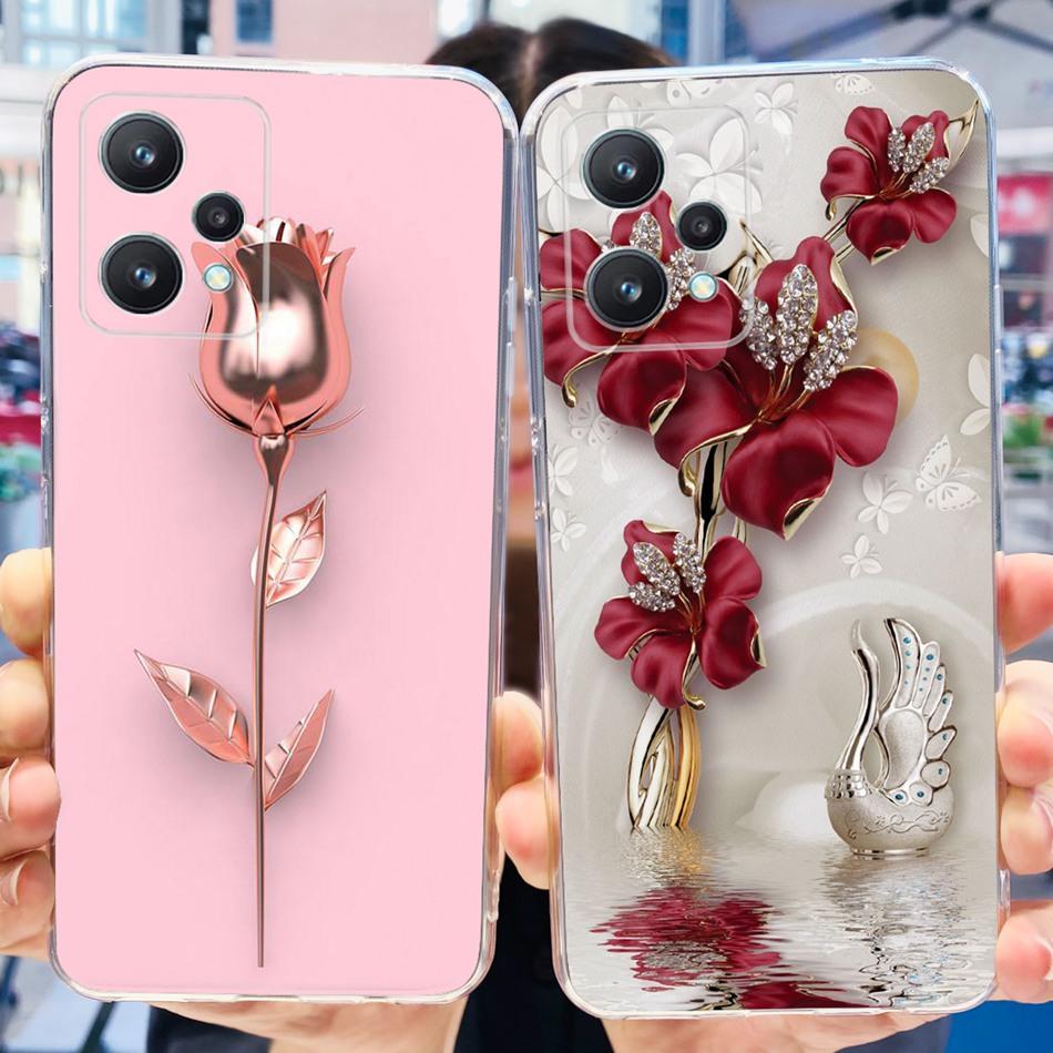 For Realme 9 Pro 5G Phone Case Realme 9Pro RMX3471 RMX3472 Elegant Printing Soft Silicone TPU Back Cover
