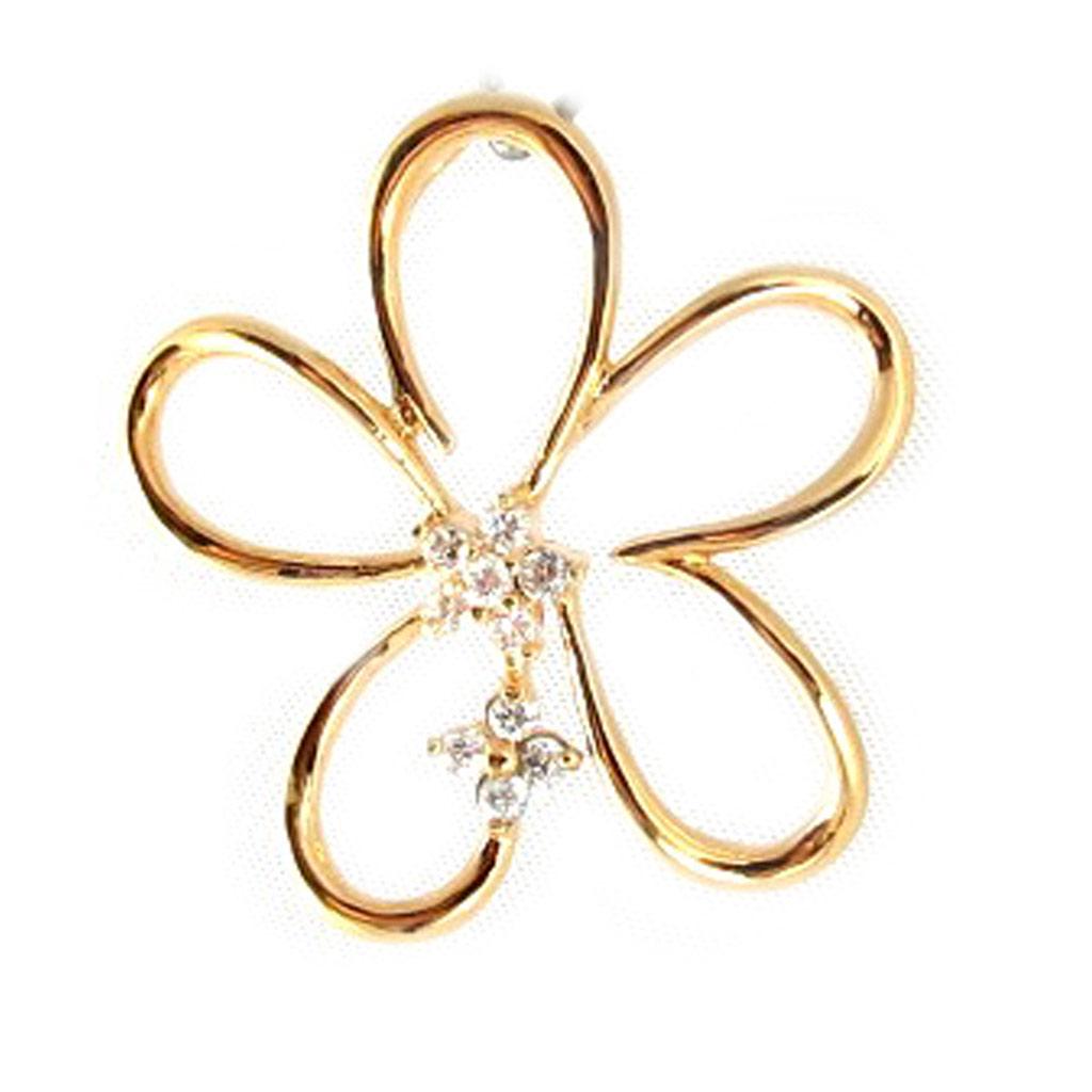 Les Trésors De Lily [B9375] - Gold Plated 'Dream Flower' Pendant