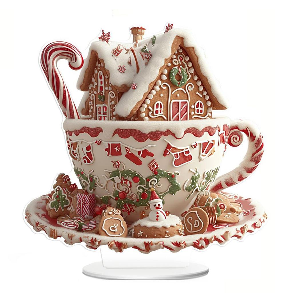 Christmas Table Decoration Cute Candy House Desk Signs Centerpieces for Home Countertop Party Decor
