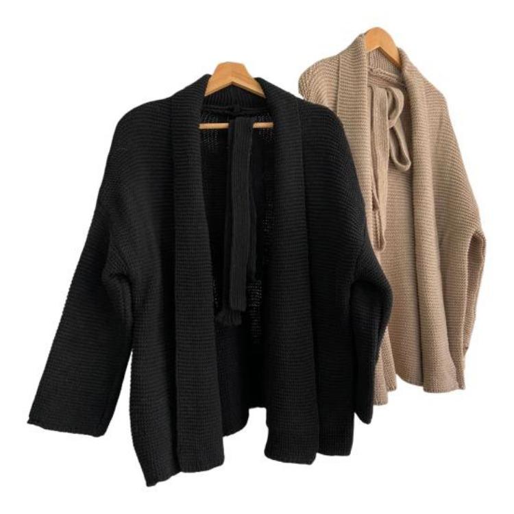 Fall Winter Warm Women Oversized Knitted Cardigan Casual Open Front Long Sleeve Sweater Coat Outerwear