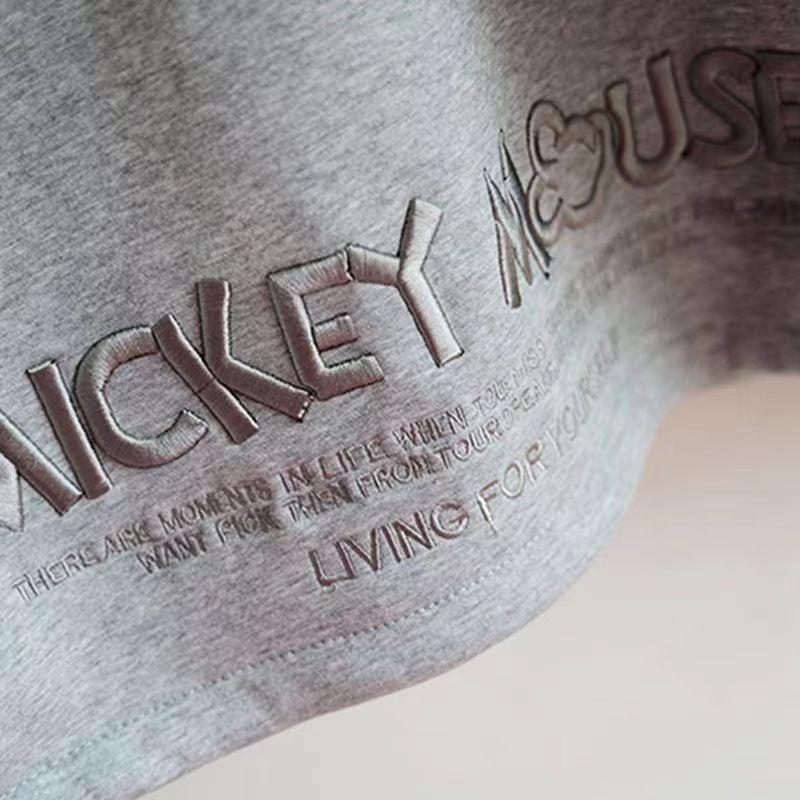 Mid Length Mickey Ear Hoodie Women's Casual Spring Autumn Longline Hooded Top