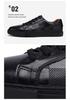 Herren Freizeit-Board-Schuhe aus geprägtem Rindsleder - Retro & Große Größen für Frühling und Herbst