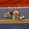 Vintage Vintage Brass Bell Wings Decoration Guardian Bell Keychain Angel Relief Hanging Decor