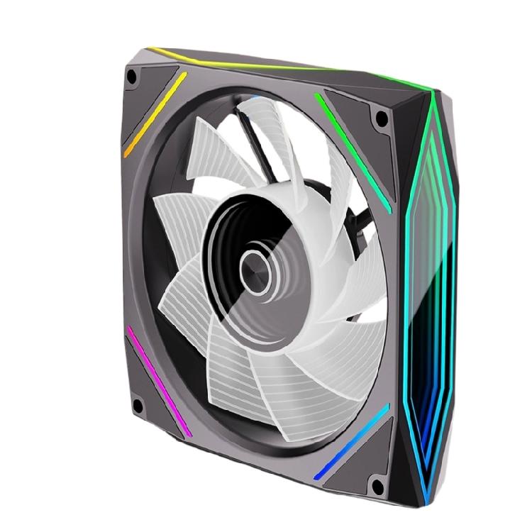 

12x12cm Universal Computer Fan Addressable ARGB Asynchronous Light Support Silents PWM Technology Mirror Finish чёрный