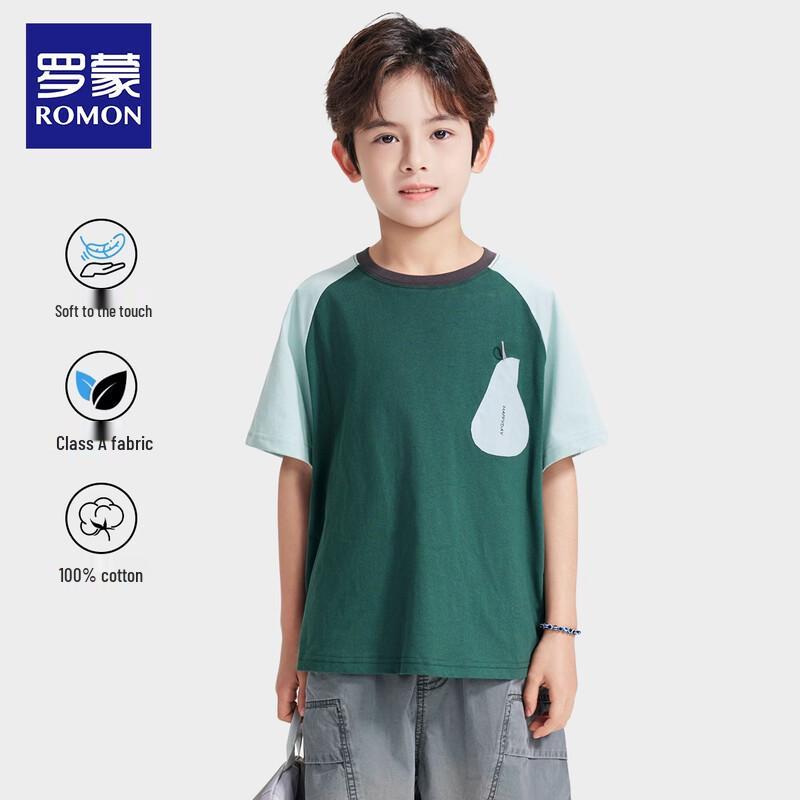 Luomeng Boys  Short Sleeve Cotton T-shirt 140