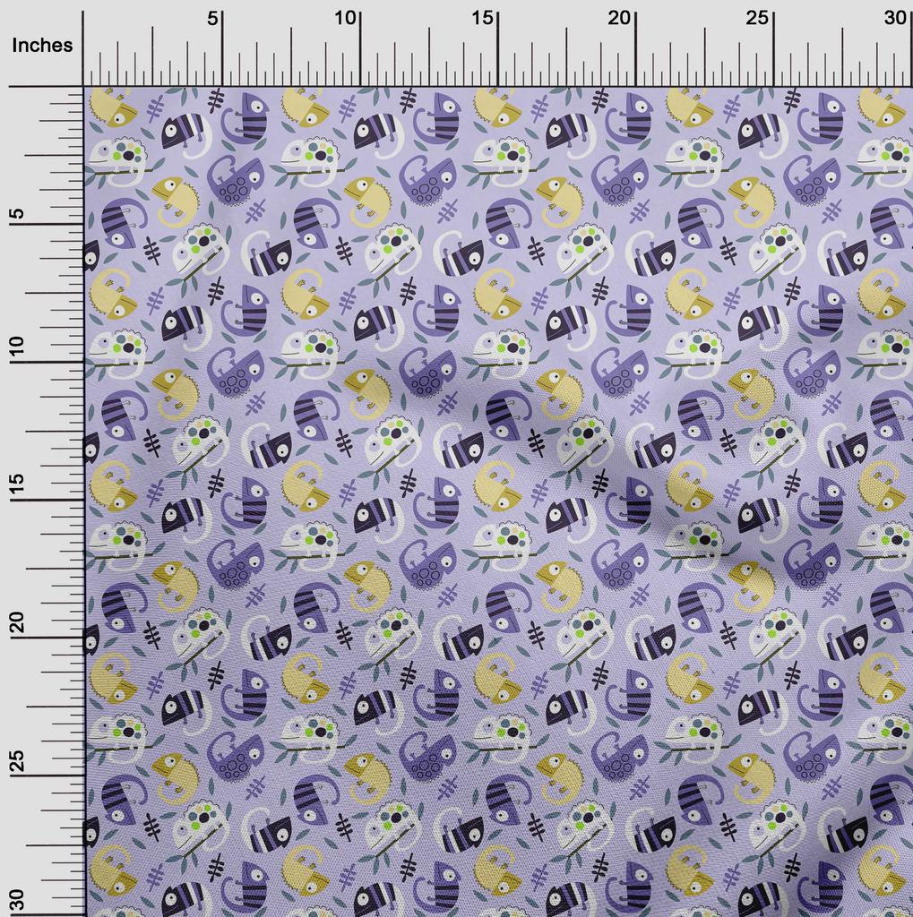 oneOone Cotton Flex Amethyst Fabric Kids Animal Sewing Fabric by The Yard Printed DIY Clothing Sewing Supplies 40 Inch