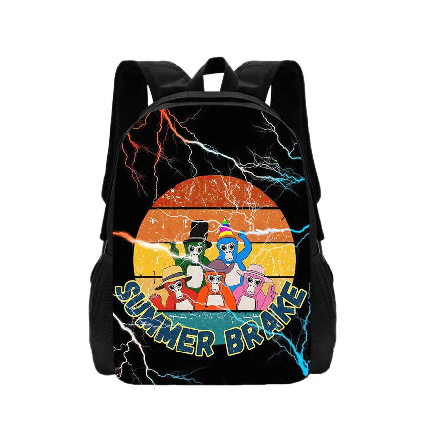 Gorilla Game Tag School школьные сумки для мальчиков и девочек большой емкости мультяшный — фото 6