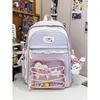 The new schoolbag is fresh and sweet, candy-colored backpack, lightweight spring outing for junior high school students, and large-capacity backpack.