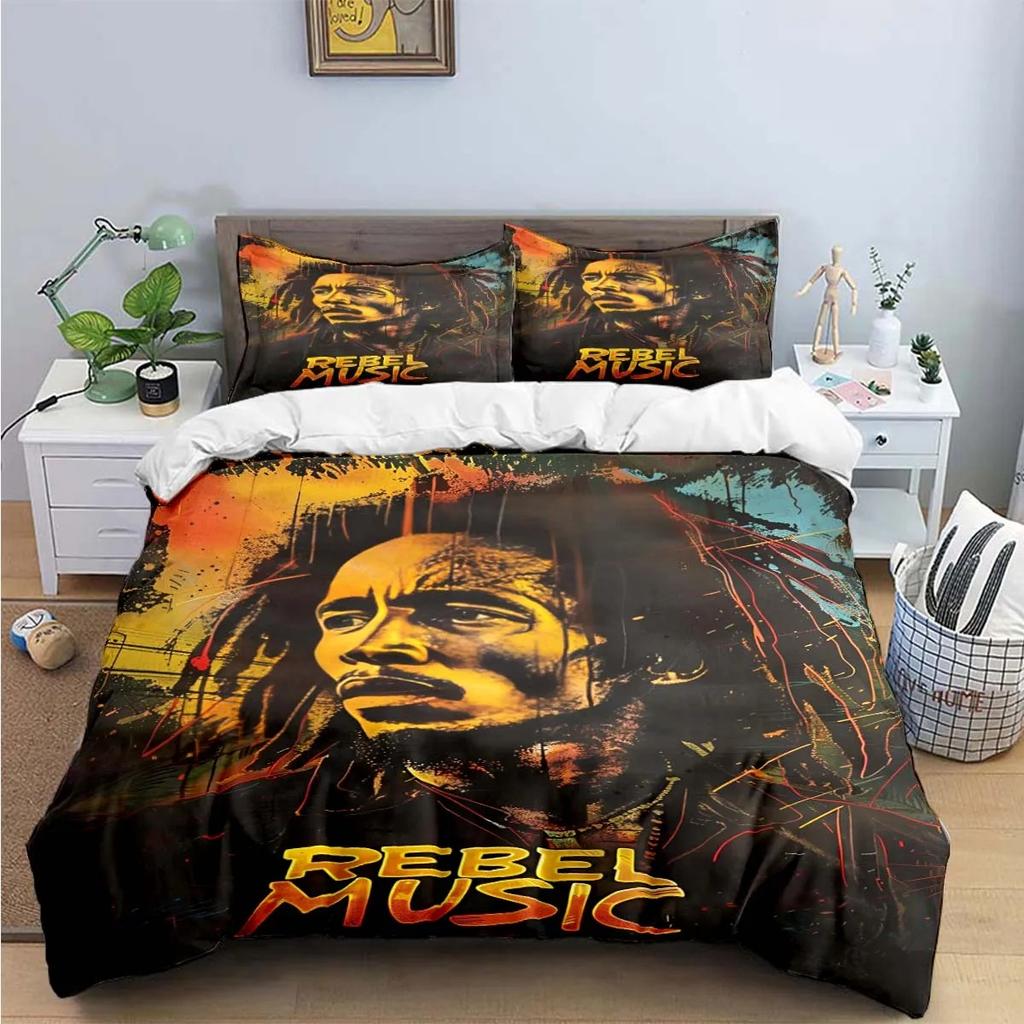 3D Printed Singer R-Reggae Bob Marley Duvet Cover Pillowcase Bedding Set teenagers Twin Full Single/Double/Large Size