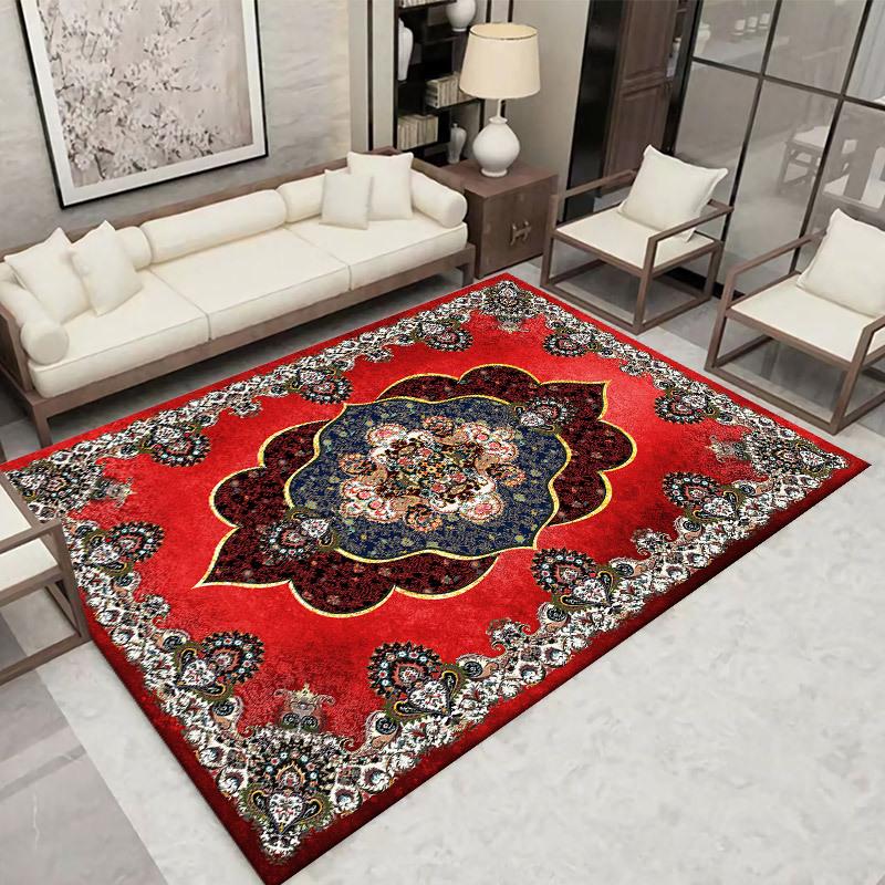 Ethnic Style Carpets Living Room Bedroom Decor Rug Non-slip Floor Mat Dining Room Lounge Carpet