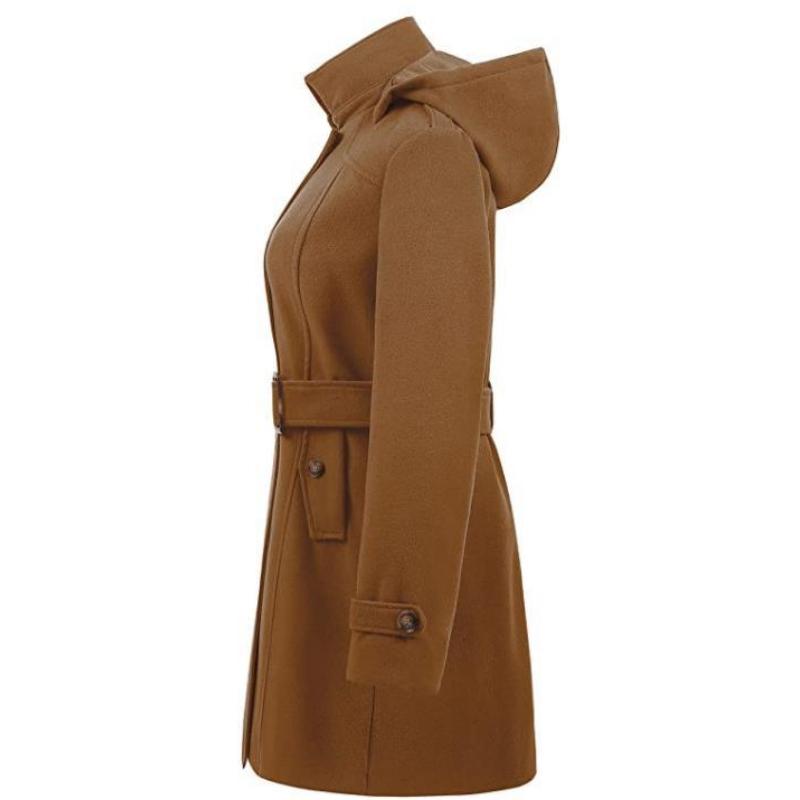 Women's Autumn and Winter Mid-length Warm and Comfortable Hooded Coat