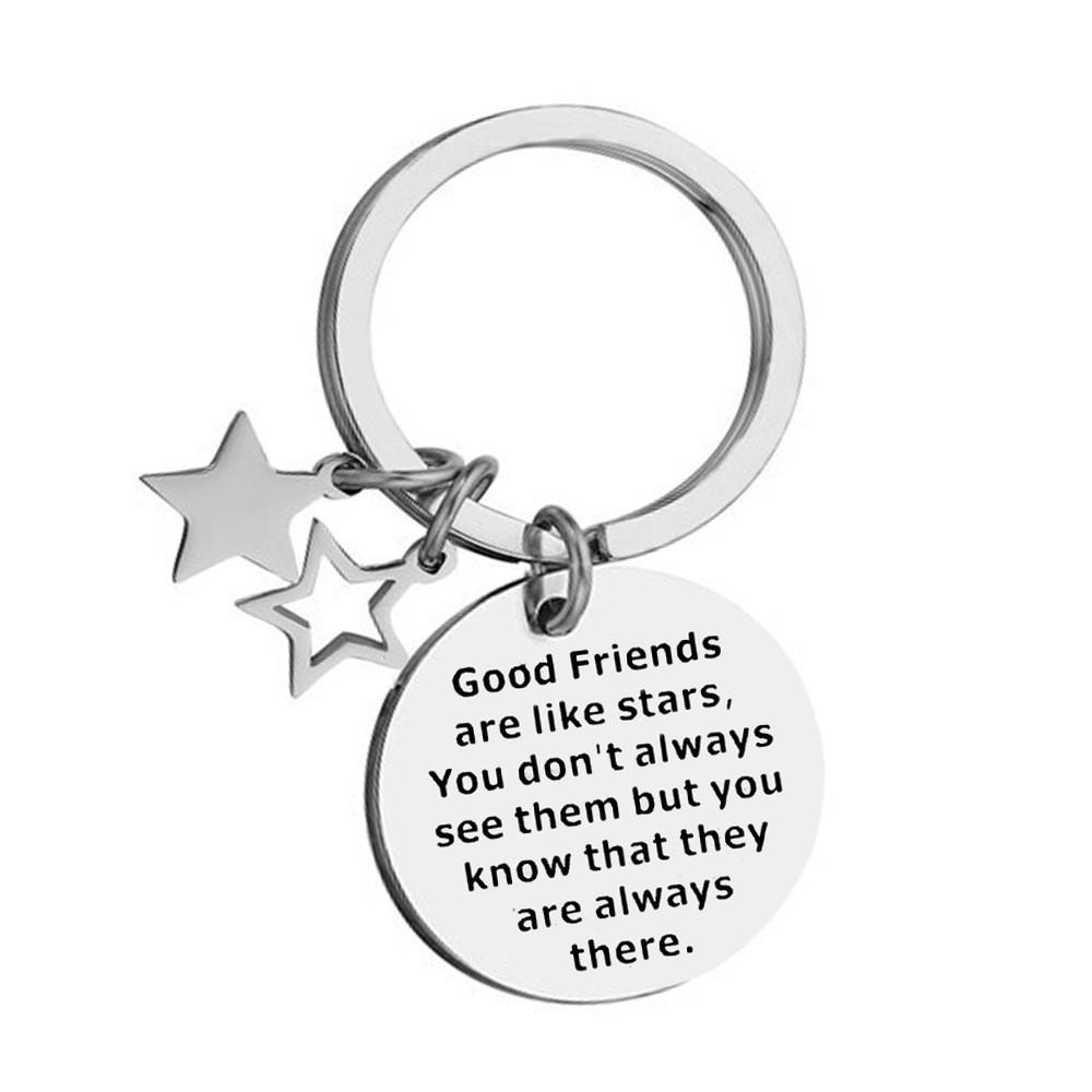 

Stainless Steel Keychain Rainbow Charm Friendship Gift For Birthdays Travel And Graduations ML120