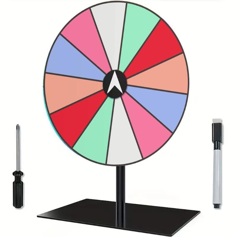 Desktop Prize Turn Plate Fortune Wheel Spinnings Game Lucky Draws Rotating wheels Erasable Fortune Wheel