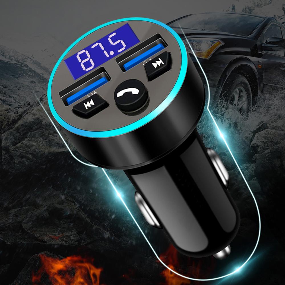 

USB Car Wireless Bluetooth FM Radio Transmitter Car MP3 Radio Charger Adapter FM Transmitter Car MP3 Player Double USB FM Player чорний
