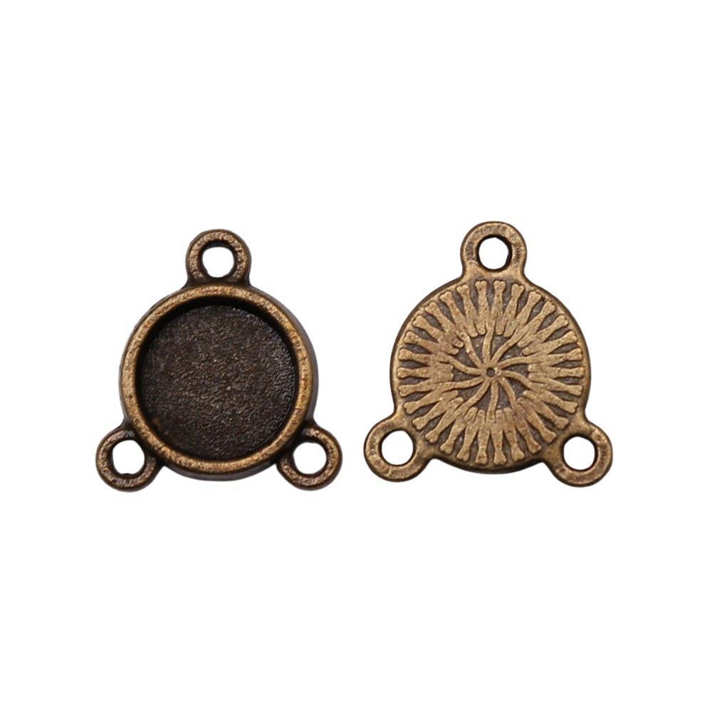 Multi Size Blank Bases Tray Three Loop Bezel Charm Base Connectors For Earrings Making