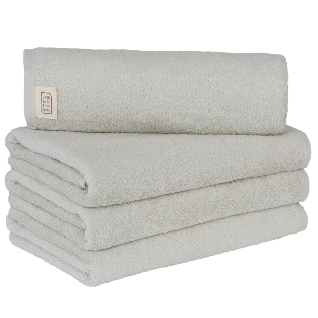 Towel Laboratory Dry Bath Cool Set of Collaboratively Designed with and JapanTechnology [Speed 3D] #009 Towels, Gray, 4, Quick-Drying, Medium-Weight,