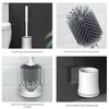 HQPC Wall-Mounted Long-Handle Toilet Brush Set