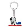 10 Pcs Dental Tooth Shape Model Simulation Keychain  Keyring Cartoon Lovely Girls Kids Gift Pendant Teeth Key Chain