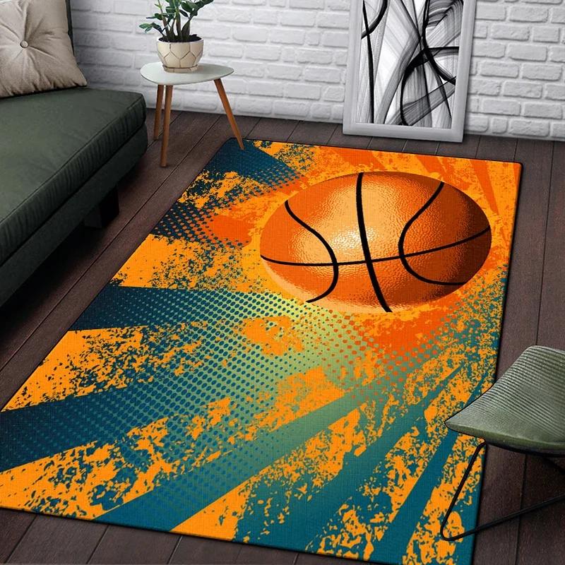 Basketball Printed Carpet Living Room Decor Sofa Table Rug Lounge Mat Kitchen Mats for Floor Anti Slip Chair Cushion Large Rug