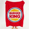 Food B Burger K King Throw Flannel Throw Blanket Suitable for Sofa Living Room Bedroom