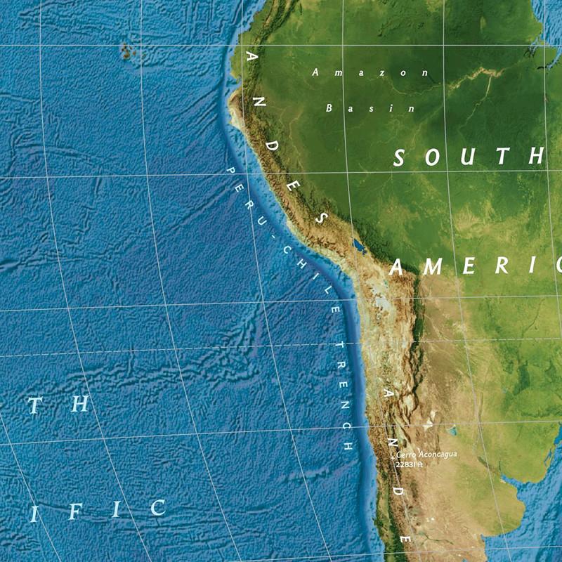 Polyester,The World Map with National Flag Painting Poster Travel Supplies/Learning,World Map Wall Decor