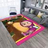 Russian animation Masha and the Bear Fairy Tale Cartoon Carpet Soft Home Living Room Bedroom Door Mat Outdoor Picnic Ground Mat rug T1
