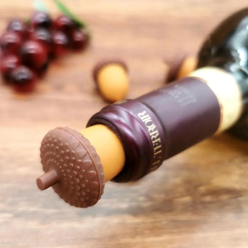Wine Cork Drinkware Home Silicone Plug Bar Accessories Pinecone  Household Red Wine Hat Chestnut Shape Silica Gel Barware