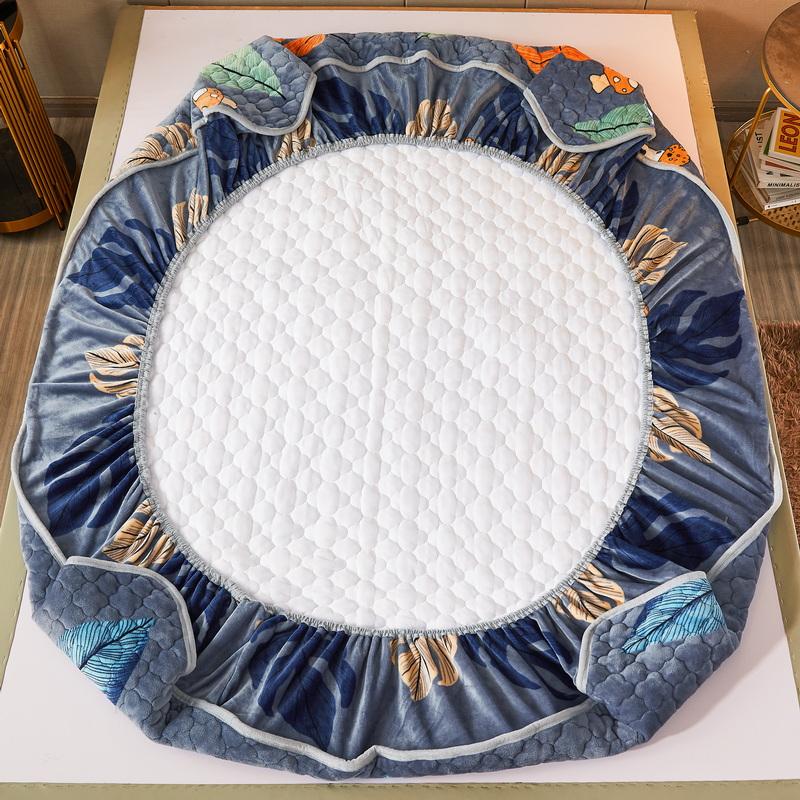 Lenzuolo con angoli in velluto 90x200 Lenzuolo addensato per la casa Coprimaterasso caldo Queen Size fundas de colchón