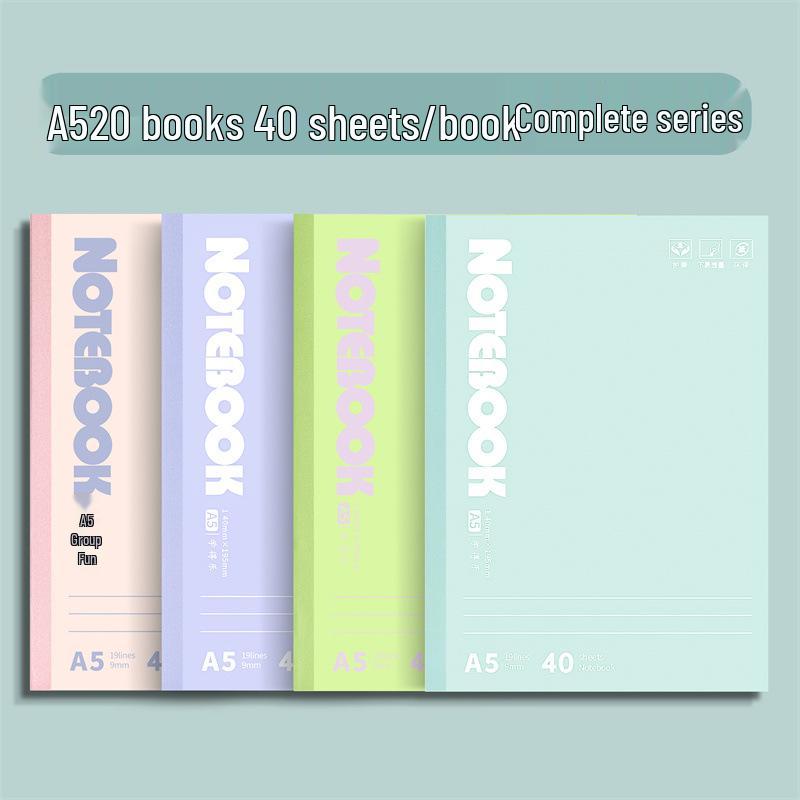 Vibrant Color Block A5/B5 Notebook - Ideal for Students, Soft Cover, No Ink Bleed, Smooth Writing