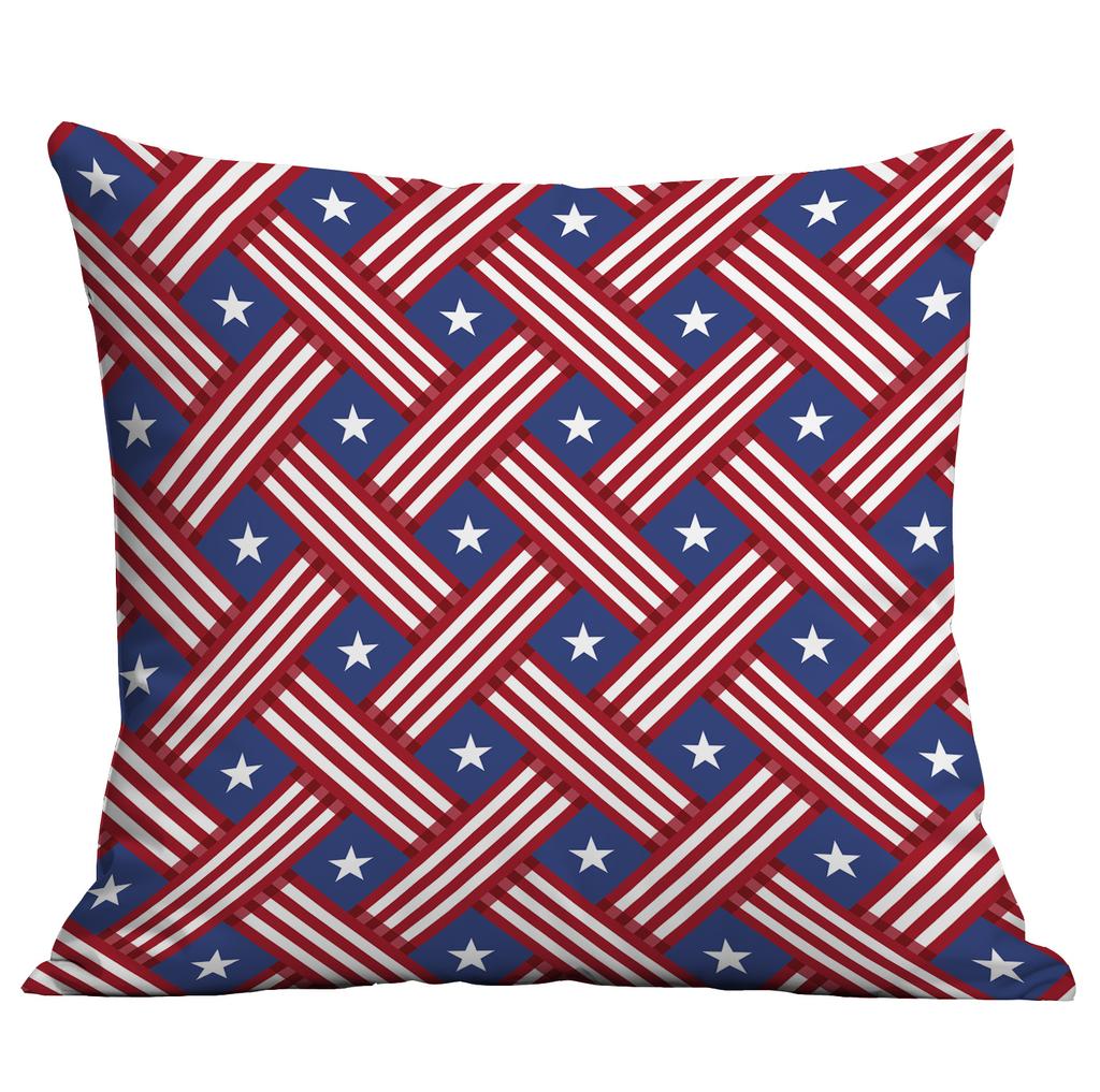 Fünfzackige Sterne und Streifen Bunte Flaggen Kissenbezug Zuhause Sofa Kissenbezug