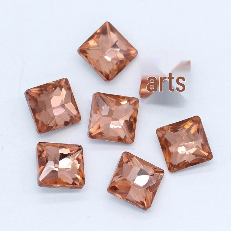 Multi-Colored Square Crystal Glass Gems – Decorative Artificial Stones for Clothing, Shoes, and Packaging