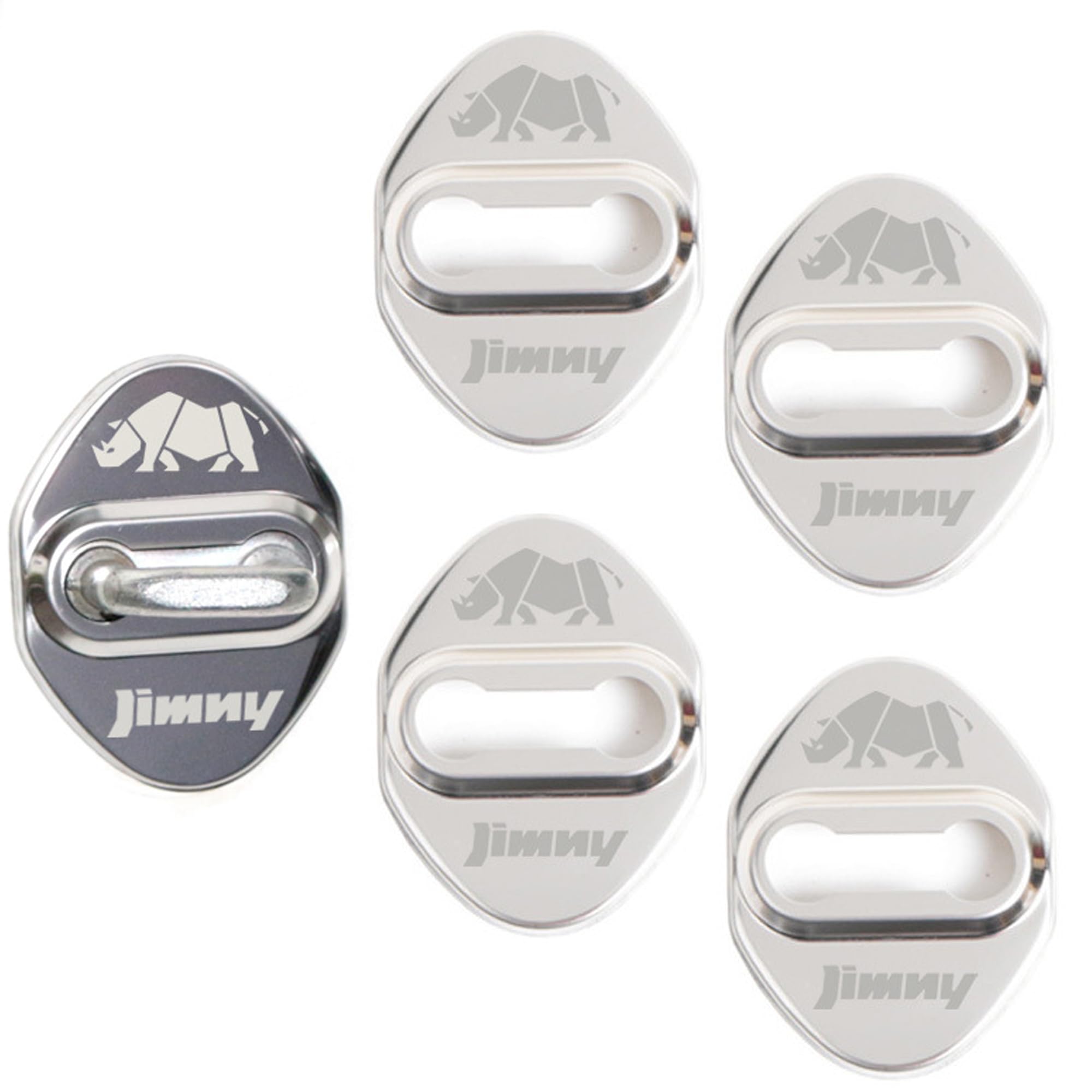 

BLOOPIC Защитные накладки на стойки замков дверей автомобиля Suzuki Jimny Sierra, комплект из 4 штук, 304 серебряный