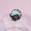 Trendy Blue Cookie Lapel Pin With Unique Anime Styling For Personal And Use Gift