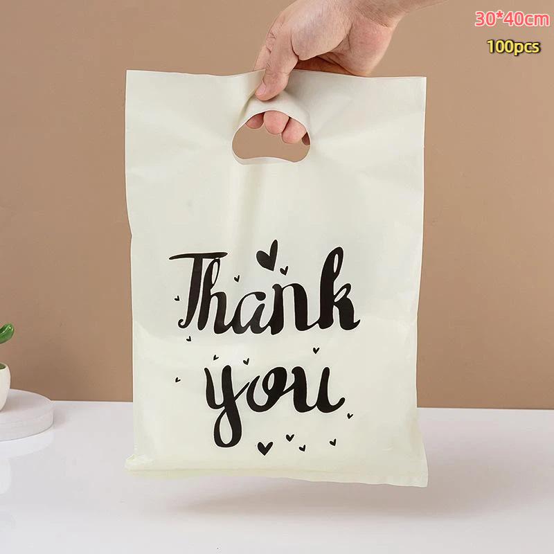 100 Pezzi Borsa Tote di Alta Qualità "Grazie" per Festa, Laurea, Souvenir, Regalo di Natale