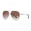 Jimmy Choo Sunglasses Aviator Full Rim Gold Copper Frame And Brown Gradient Lens Gold Copper