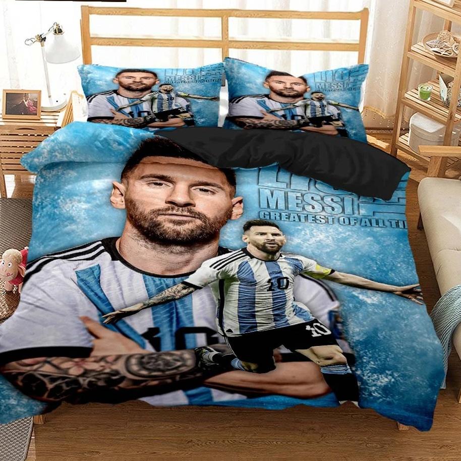 Lionel Messi Bedding set Football Star Duvet Cover Set Bedding Set King Queen Double Twin Size Comforter Cover Set For Decor