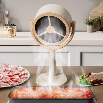 Tragbare wiederaufladbare Dunstabzugshaube, Desktop-Dunstabzugshauben mit 2 Windgeschwindigkeiten zum Kochen im Innenbereich