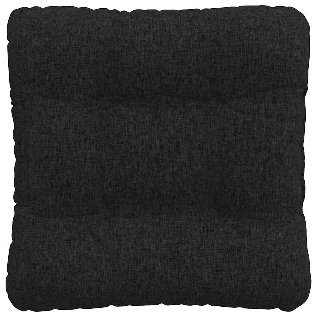 Seat Cushions 4 pcs Black 40 x 40 x 12 cm Fabric