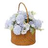 Artificial Silk Flowers Uv-resistant Artificial Plants Elegant Uv Resistant Artificial Rose Flower with Green Leaves for Home