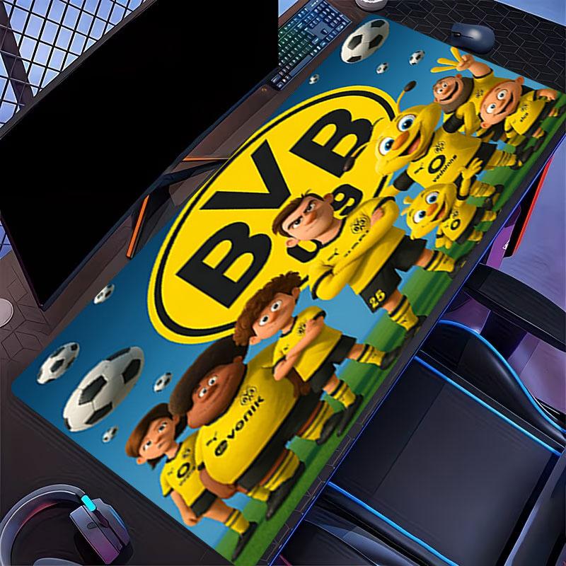 Tapis de Souris Impression Borussia Dortmund, pour Clavier Pad Ordinateur Portable Mat pour Bureau Utilisation à Domicile, Décoration de Bureau, Cadeau d'Anniversaire Parfait pour les Joueurs