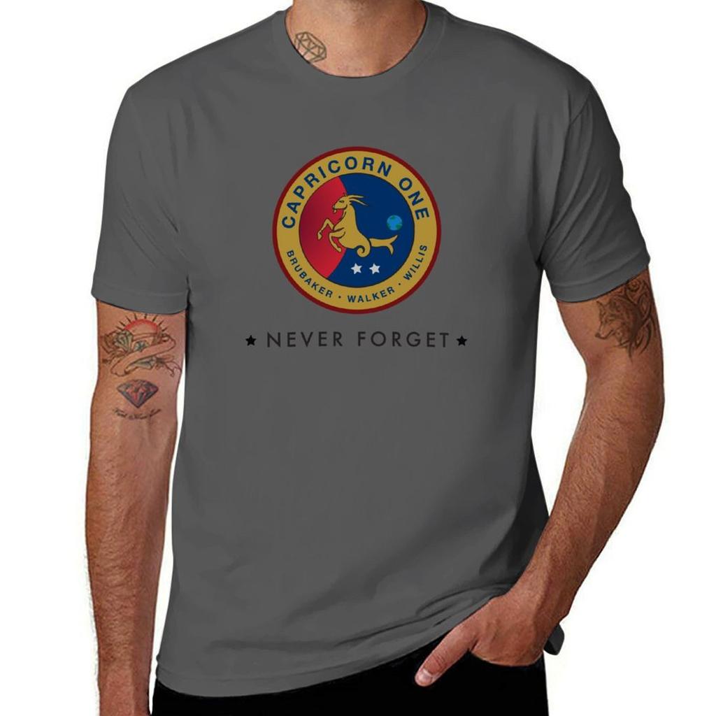 Capricorn One Logo TShirt Casual Basic Short Sleeve TShirt